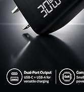 30W GaN USB C Charger, PD 3.0 for iPhone 17/16/15, Dual Port (C&A) Fast Charging Block with 5ft C...