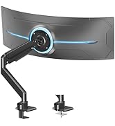 MOUNT PRO Heavy Duty Monitor Arm for 49 inch Ultrawide Screen up to 44 lbs, Single Desk Computer ...
