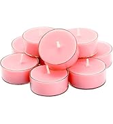 DEYBBY Natural Scented Soy Wax Tealight Candles Bulk, Romantic Rose Aromatherapy Luxury Tea Candl...