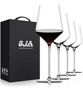 Red Wine Glasses Set of 4, Premium Crystal Wine Glasses Hand Blown,15 oz,Thin Rim,Long Stem,Perfe...