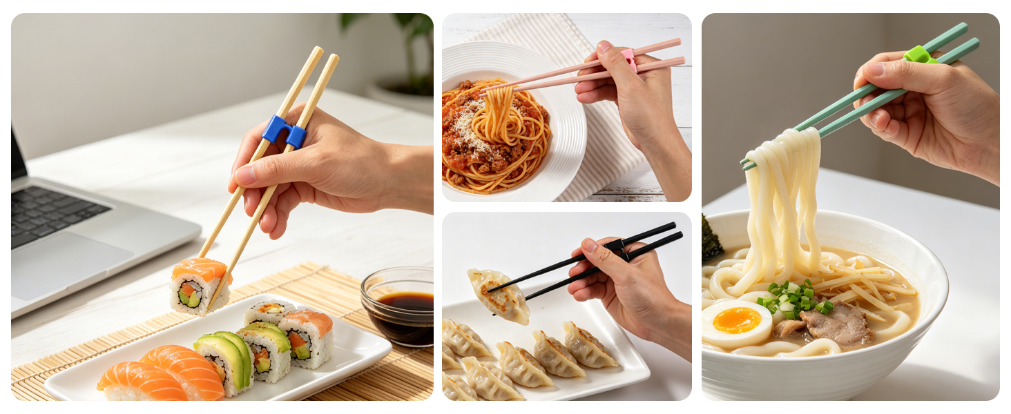 8 Pairs Reusable Training Kid Adult Chopsticks