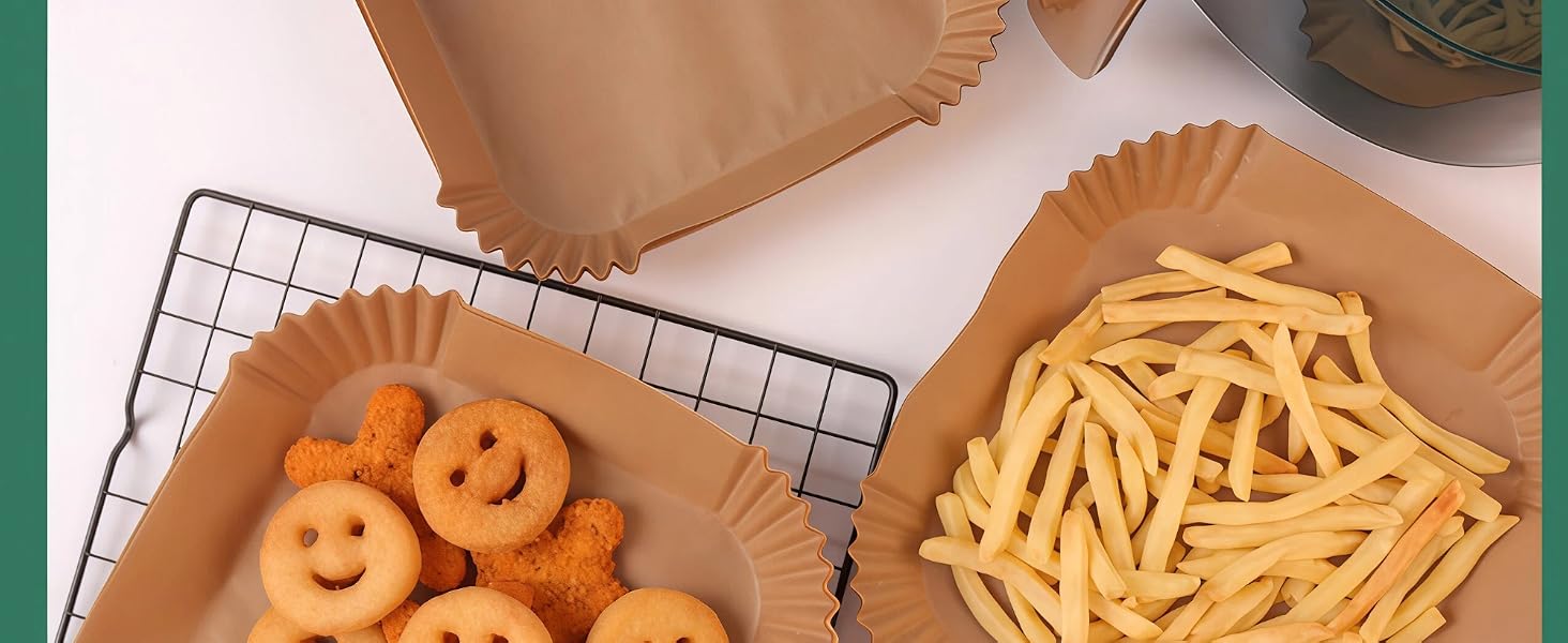 Square Air Fryer Paper Liners Disposable