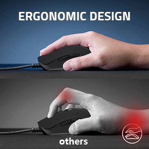 Ergonomic Design plug in mouse optical mouse wired mouse gaming wired gaming computer mouse pc