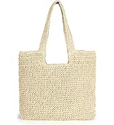 Straw Beach Bag, Women Tote Bag Woven Shoulder Bag, Handmade Large Summer Handbag Hobo Bag for Be...