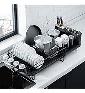Kitsure Large Dish Drying Rack - Extendable Dish Rack, Multifunctional Dish Rack for Kitchen Coun...
