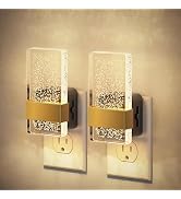 JandCase Night Lights Plug into Wall, Dusk to Dawn Sensor, 3000K Soft White LED, Acrylic Bubble D...