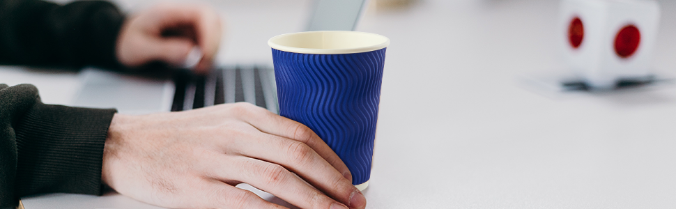 Blue disposable cups