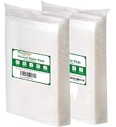 MakMeFre 200 Pint Size 6"x10" Vacuum Freezer Sealer Bags for Food, BPA Free, Heavy Duty Commercia...