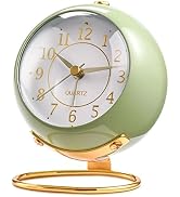 Tetino Analog Alarm Clocks,Retro Backlight Cute Simple Design Small Desk Clock with Night Light,S...