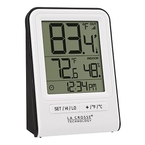 lacrosse; la crosse technology; 308-1409; temperature; time; wireless; digital