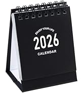 Mini Desk Calendar 2025-2026 - Runs From July 2025 to Dec 2026, Small Standing Desk Calendars wit...