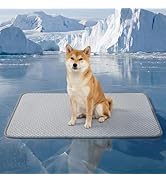 YQLKYMLO Dog Cooling Mat for Large Dogs, QMAX>0.4 Breathable Cool Pet Crate Pad with Chill Cold F...