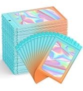 Funfery 300 Pack Smell Proof Resealable Bags for Food Storage,Holographic Bags 4x6 Mylar Clear Ba...