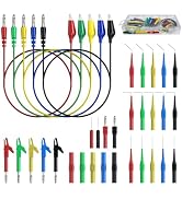BINTA 35PCS Back Probe Test Lead Kit Banana Plug to Copper Alligator Clips | Multi-Angle Back Pro...