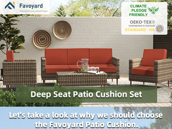 Deep Seat Patio Cushion Set