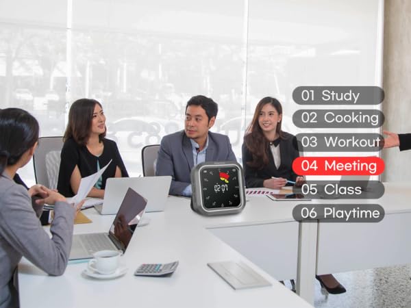 Creaviva digital visual timer office meeting conference talking productivity story