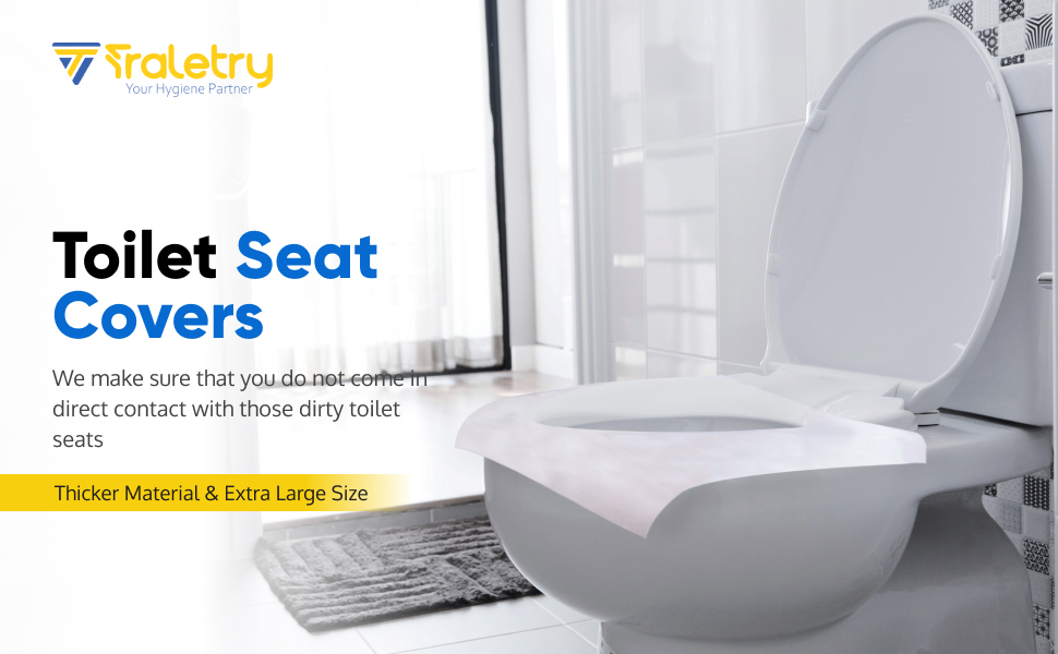 Toilet seat covers disposable comes with thicker material & extra large size.