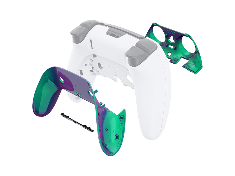 eXtremeRate Top Bottom Decorative Trim Shell For ps5 Edge Controller Replacement Shell Plates Cover