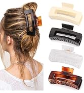 Canitor 4.1 Inche Large Hair Claw Clips 4 PCS, Hair Clips for Thick Hair Acrylic Banana Claw Clip...