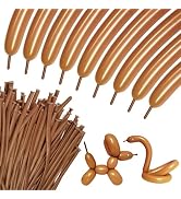 100Pcs 260 Balloons Brown Long Balloons for Balloon Garland Thickening Skinny Latex Twisting Ball...