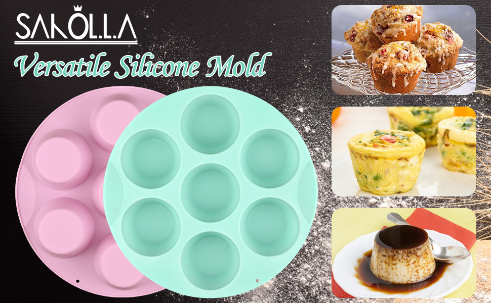 2 Pack Silicone Egg Bite Molds