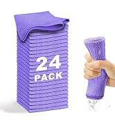 WEAWE Microfiber Cleaning Cloth-24Pcs (13x13 inch) 2100 Series Ultra Soft Highly Absorbent Rags f...