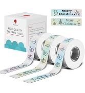 Phomemo D30 Label Tapes for School Classroom Item Name Tag Stickers, Black on Mermaid Color Stick...