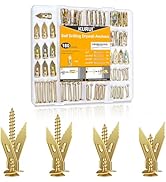 KURUI 180Pcs Self Drilling Drywall Anchors with Screws Kit, Metal & Heavy Duty Grip Anchors for W...