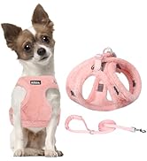 AIITLE Step in Dog Harness and Leash Set - Warm and Cozy Dog Vest Harness with Magic Tape Design,...