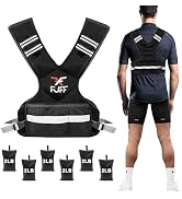 FUFF Adjustable Weighted Vest for Women & Men,4-10lb/11-20lb/20-32lb Vest with 6 Ironsand Weights...
