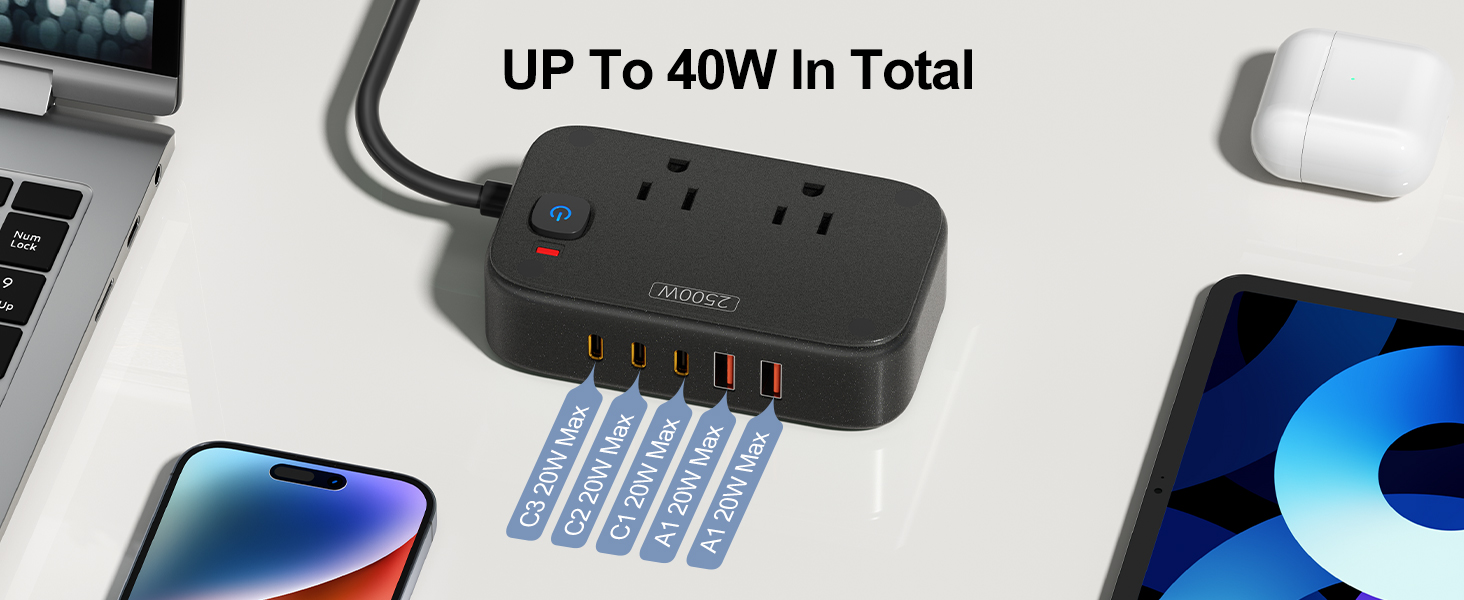 40W power strip