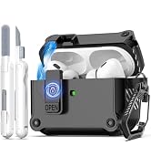 R-fun for AirPods Pro 2 Case Cover with Lock & Cleaning Kit, Keychain, Magnetic Lid, Compatible w...