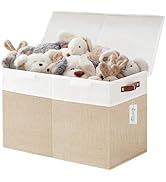 Bagnizer Large Toy Storage Box with Lids, Collapsible Sturdy Baby Storage Organizer Chest Bin Bas...