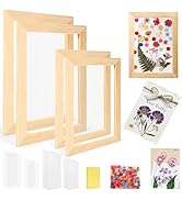 Aboofx Paper Making Kit, A5 & A6 Size Paper Making Screen Frame Kit, Wooden Mold and Deckle with ...