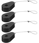 KALLORY 4-Pack Retractable Security Cable Lock Anti-Lost Steel Wire Tether for Outdoor Activities...