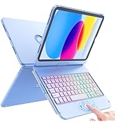 FUWANG Touch Keyboard Case for iPad (A16) 11th Generation 11 inch 2025&10th Gen 10.9 inch 2022, 3...