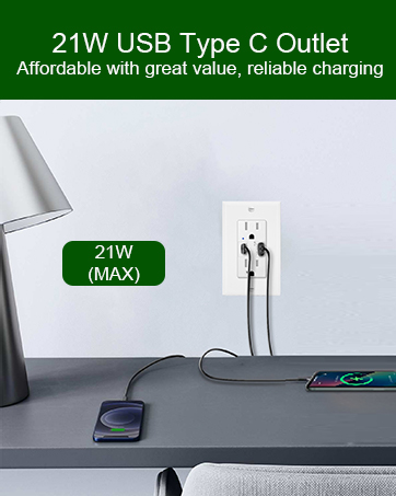 21W USB Type c outlet