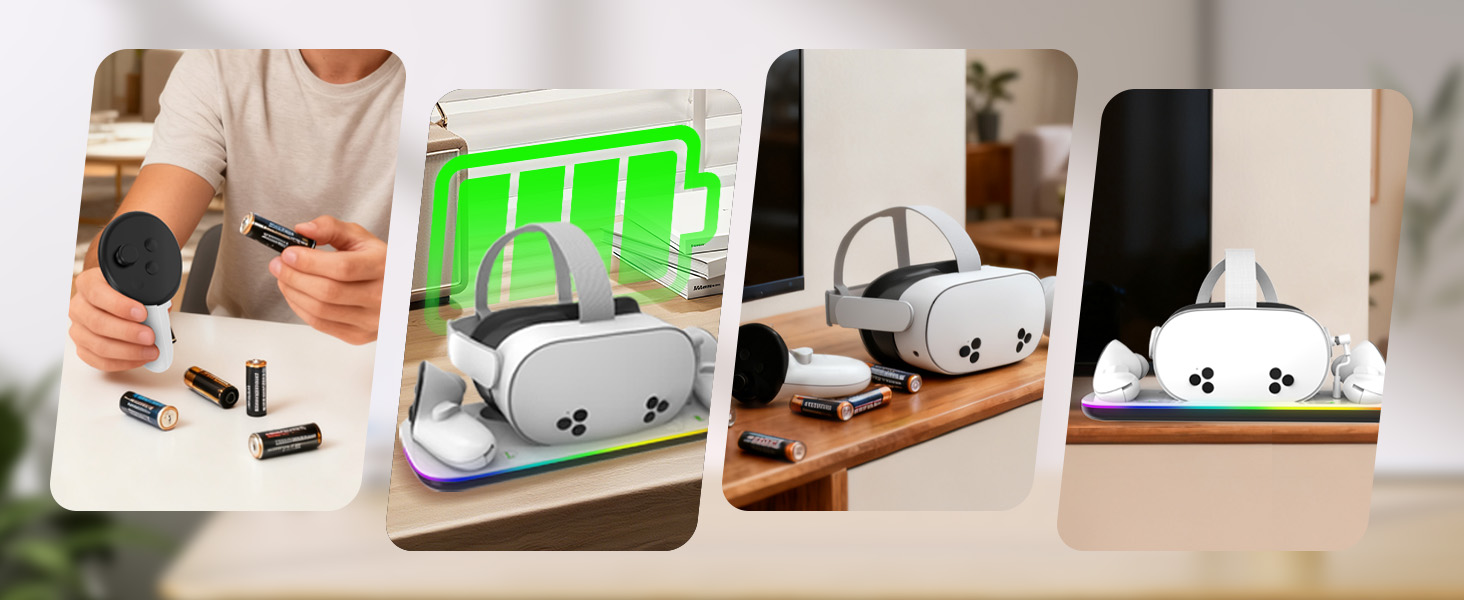 Charging Dock Compatible with Meta Oculus Quest 3/3S