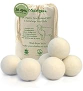 Ezhippie Quality Wool Dryer Balls - 6 XL Pack - 1000+ Loads - Pure Organic Wool - Reusable Natura...