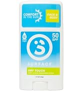 Surface Dry Touch Body Sunscreen Stick - Reef Safe, Ultra-Light & Clean Feeling, Broad Spectrum U...