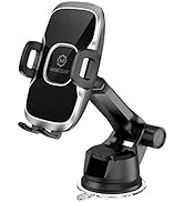 WixGear Phone Holder for Car, Universal Dashboard Windshield Phone Car Suction Cup Mount Holder f...
