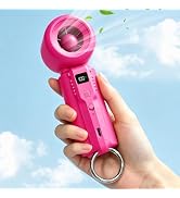 Gemmac Portable Handheld Turbo Fan, 3000mAh USB Battery Operated Mini Fan with LED Display, 5 Spe...