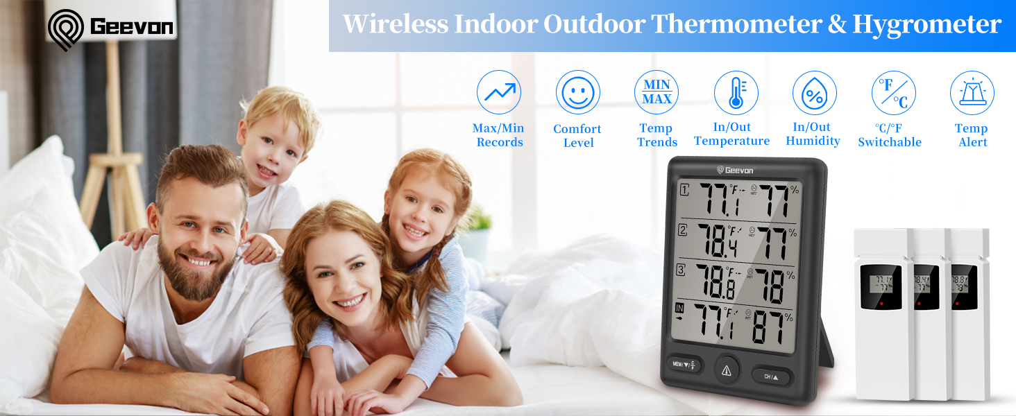 Wireless indoor thermometer
