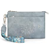 KITEVIUN Wristlet Small Purses for Women Clutch Bag RFID Blocking Cell Phone Wallet Purse