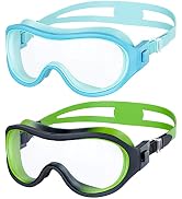 COOLOO Kids Goggles, 2 Packs Kids Swim Goggles for Boys Girls, Goggles for Kids 3-6 6-14 14-16