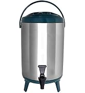 Vollum Stainless Steel Insulated Beverage Dispenser – Insulated Thermal Hot and Cold Coffee Caraf...