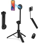 PHOPIK 35" Magnetic Selfie Stick Phone Tripod, Extendable Phone Tripod with Cold Shoe and Remote,...