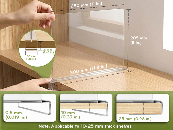 Shelf Divider Measurements