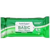 TenderProtect Basic Adult Wipes, Large 8” x 10”, Super Soft Wash Cloths for Skin Cleansing, Ever...