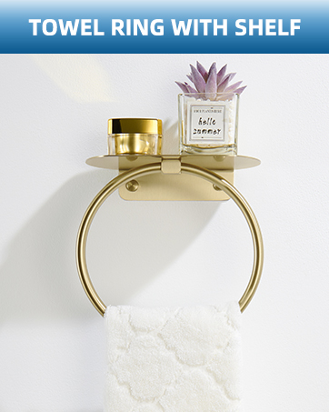 towel ring with shelf